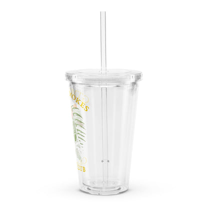 Clear plastic tumbler